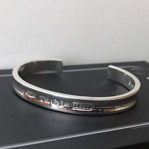 SALE! Sterling silver narrow cuff bracelet