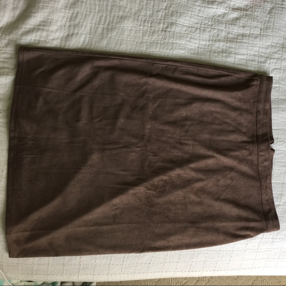 Suede skirt