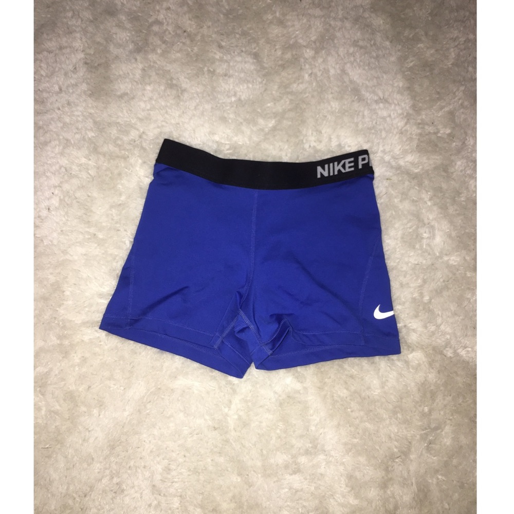 Nike Pro 3" royal blue spandex