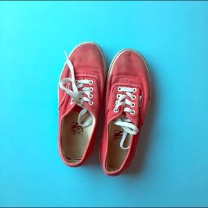 Red vans shoes