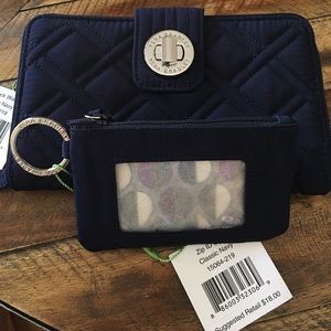 NWT Vera Bradley Classic Navy Turn Lock Wallet & NWT Vera Bradley Classic Navy Turn Lock Wallet &