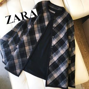 ZARA plaid cape