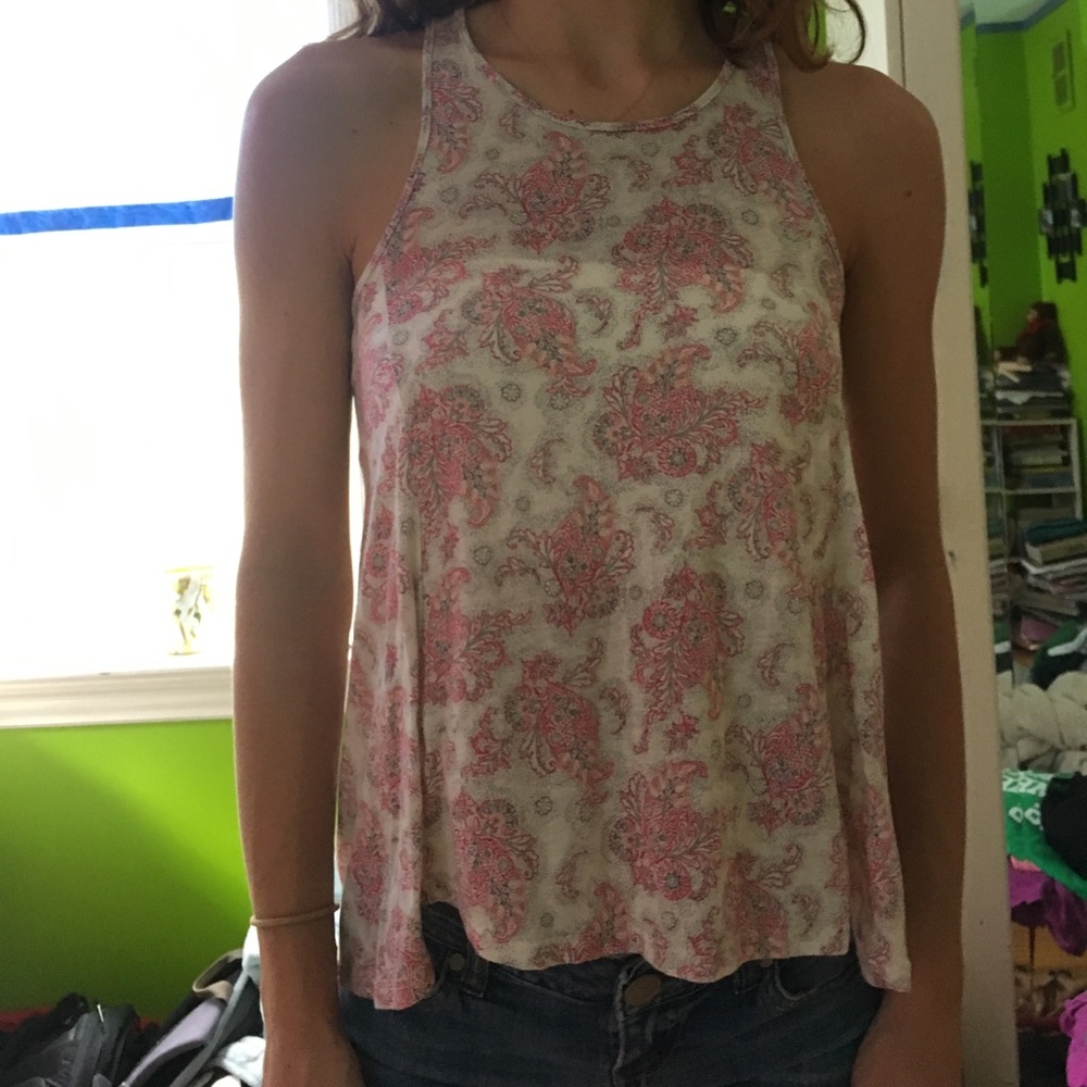 paisley patterned tank top