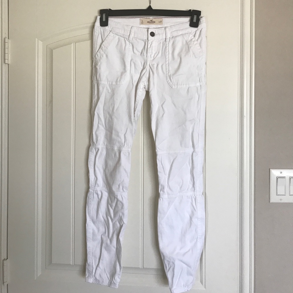 Utility white jeans