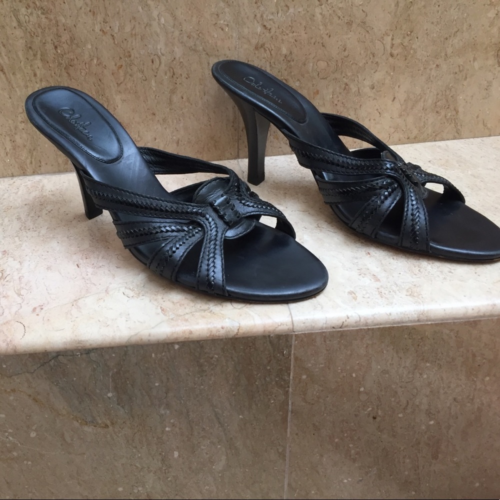 Cole Haan sandal mule. Size 10.  Black leather.