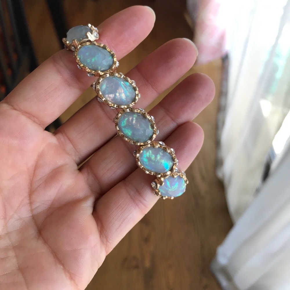 Light blue and gold bracelet
