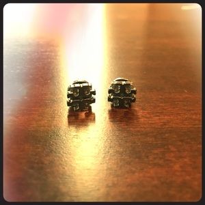 Tory Burch Gunmetal Earrings