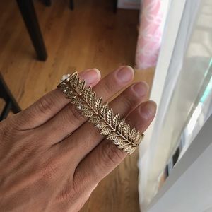 Gold leaf bracelet