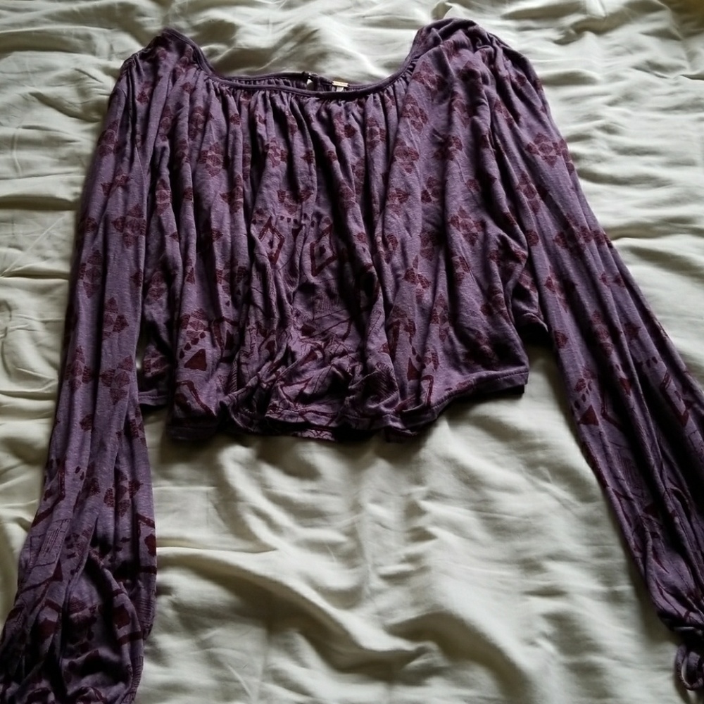 Free People Off the Shoulder Crop Top