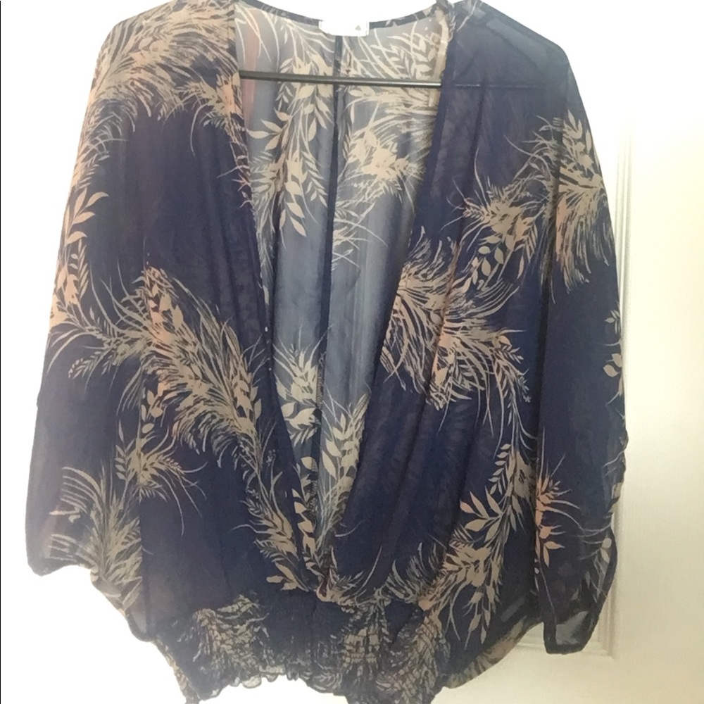 Split front chiffon blouse