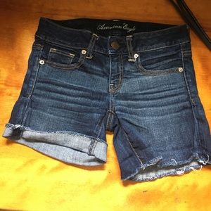 Dark Blue Denim Shorts