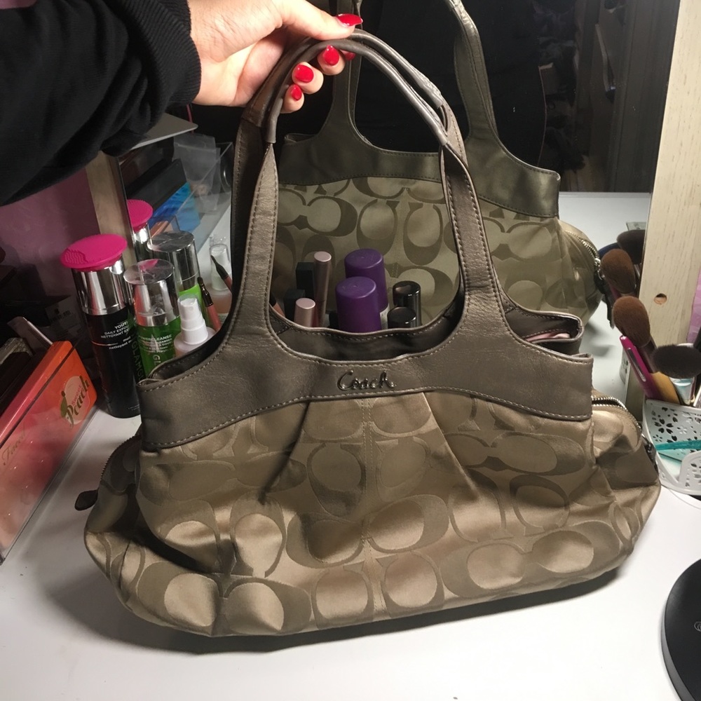 Coach signature hobo bag