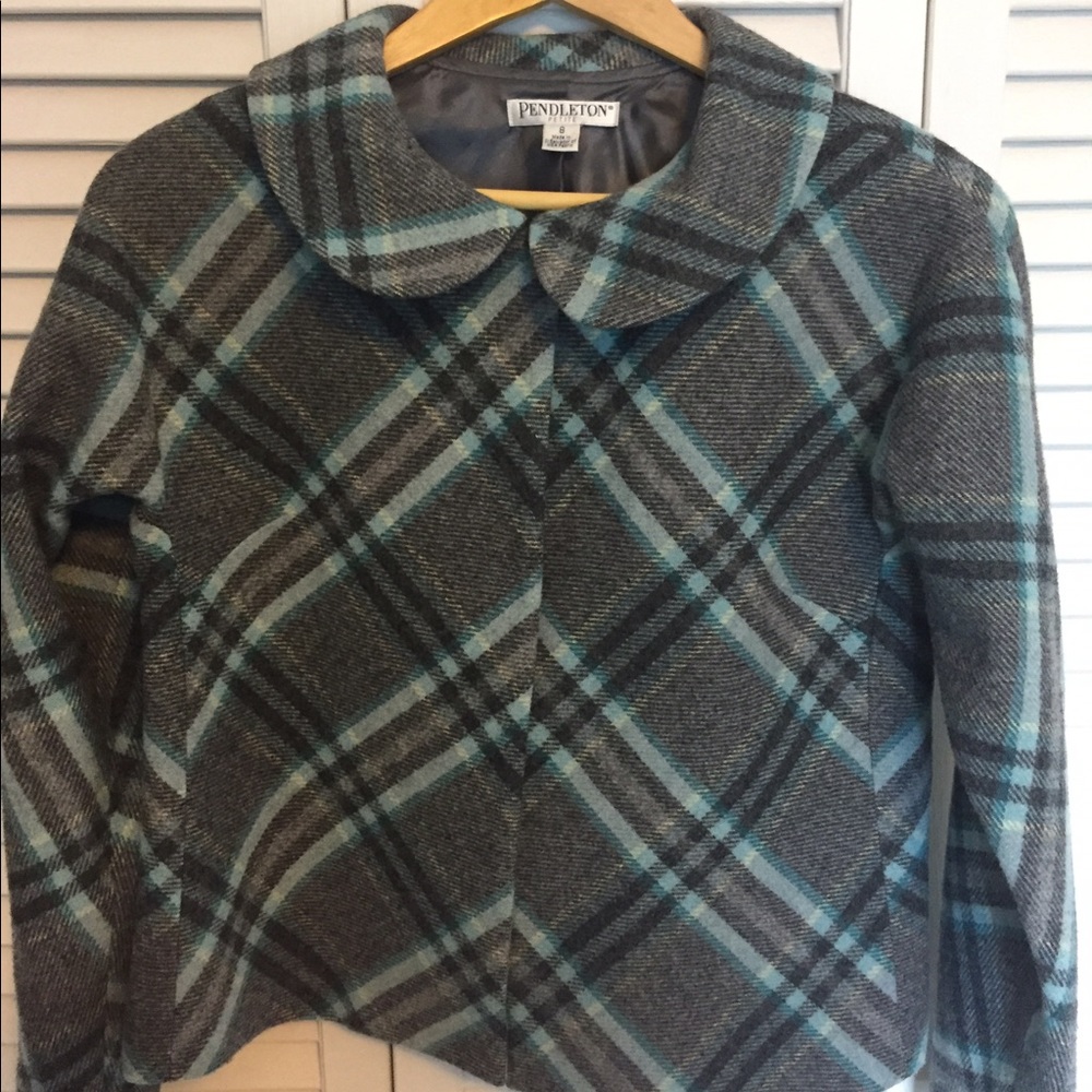 Plaid Wool Pendleton Blazer