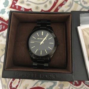 Michael Kors Black Runway Watch Slim