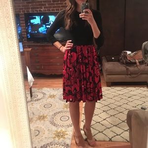 Norma Kamali Black and red floral dress