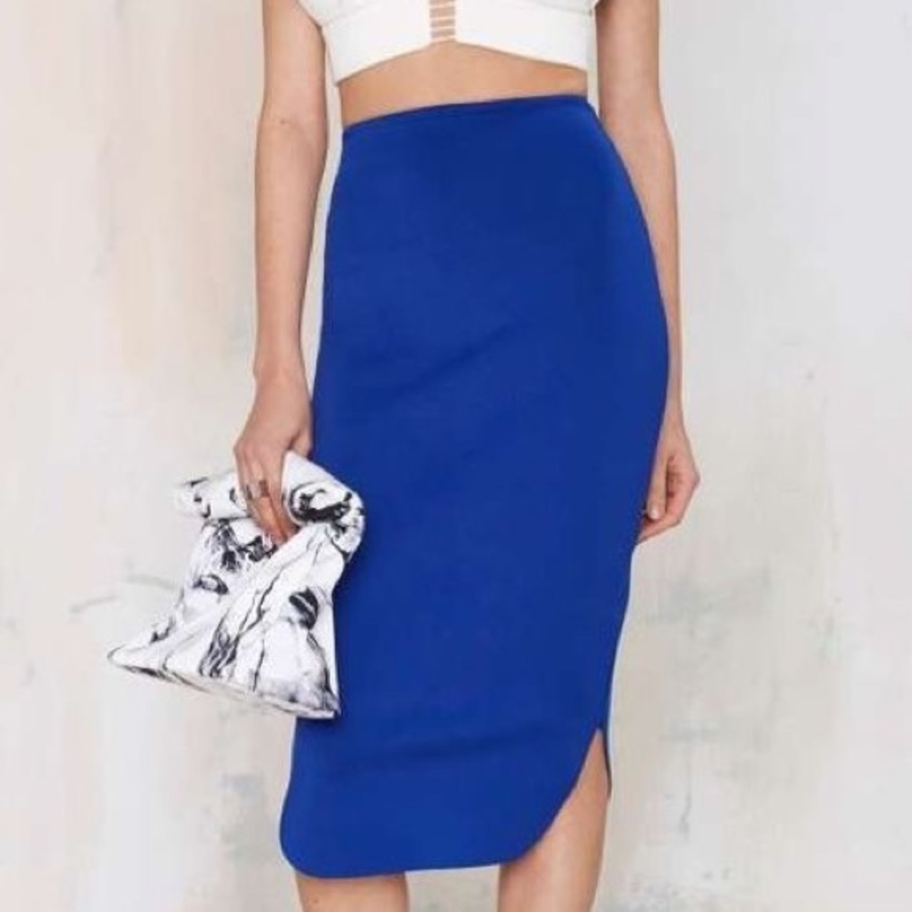 The Fifth Blue Curved Hem Pencil Skirt NWOT NEW