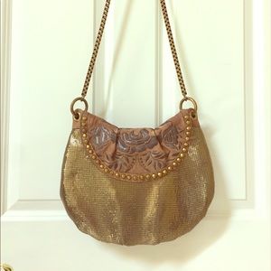 Isabella Fiore gold sequin purse