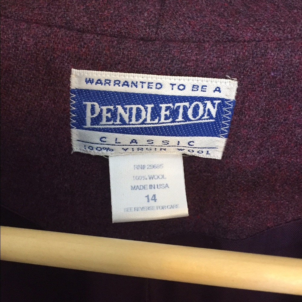 1990s Pendleton Burgundy Blazer - image 2