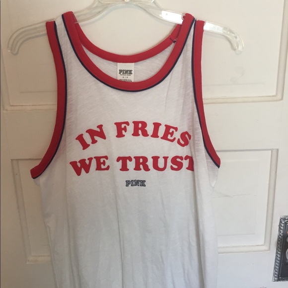 PINK Victoria's Secret Tops - Victoria's Secret pink boyfriend tank