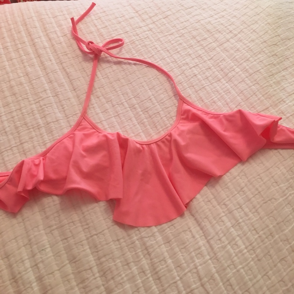 VS Pink Ruffle Bikini Top