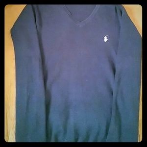 Ralph Lauren V Neck Pima Cotton Sweater