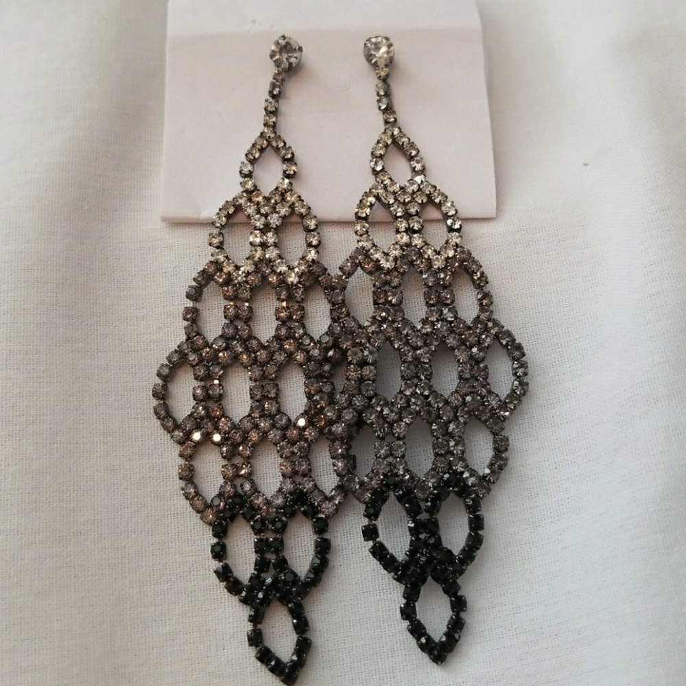 Rhinestone chandelier earrings