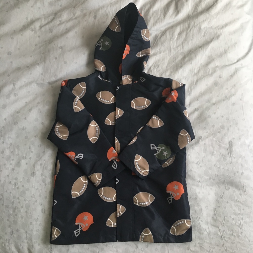 Gymboree hooded football raincoat