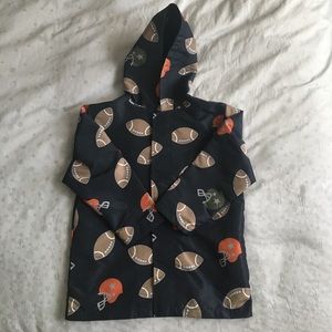 Gymboree hooded football raincoat