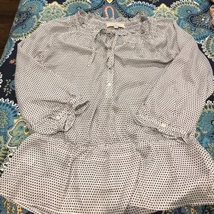 LOFT Polka dot chiffon top