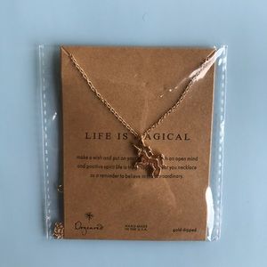 Dogeared unicorn "Life is Magical" necklace