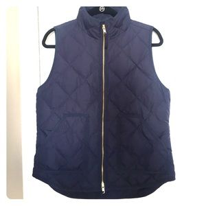 J Crew navy quilted vest