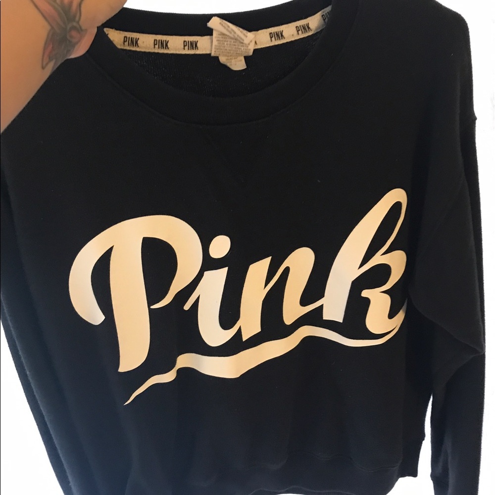 Pink crew neck .