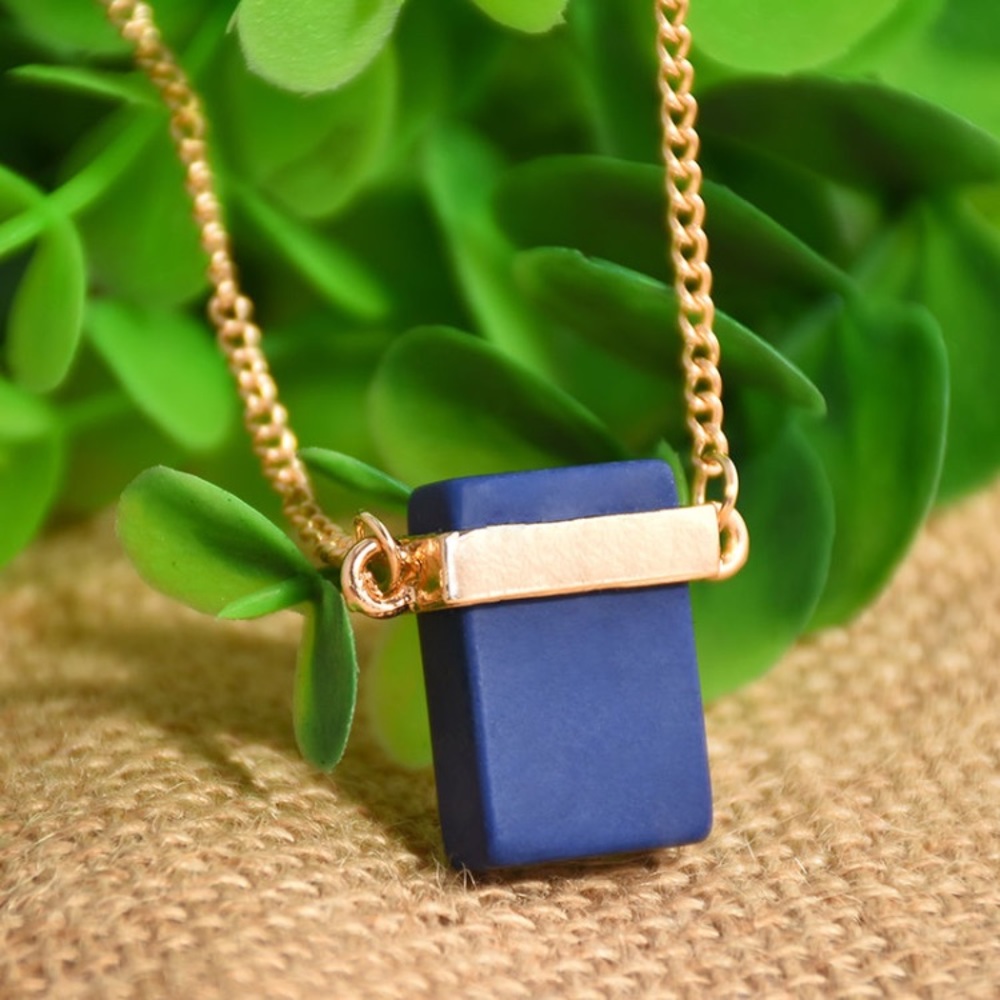 5 for $25 • Royal Blue Block Necklace
