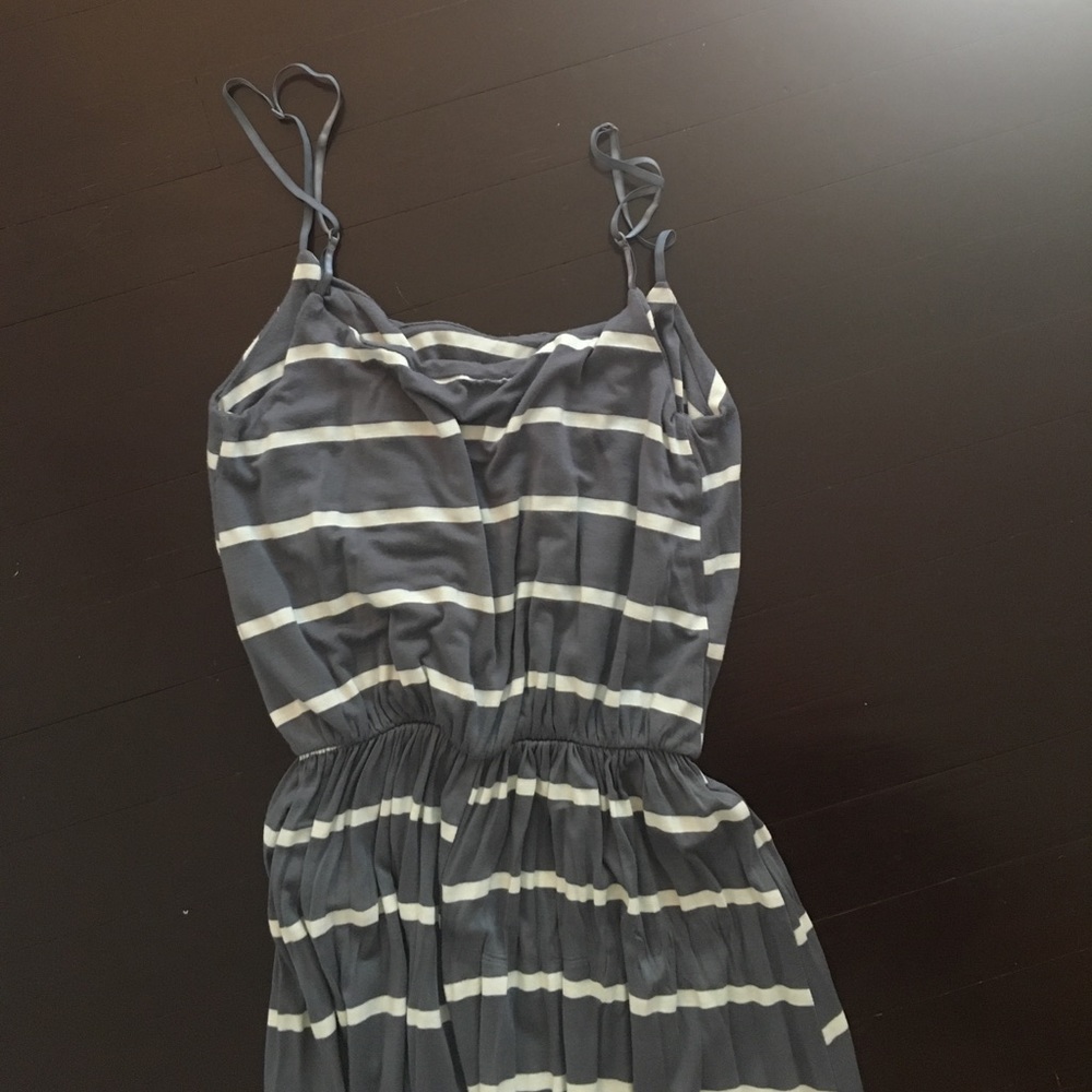 Gray and white striped Maxi