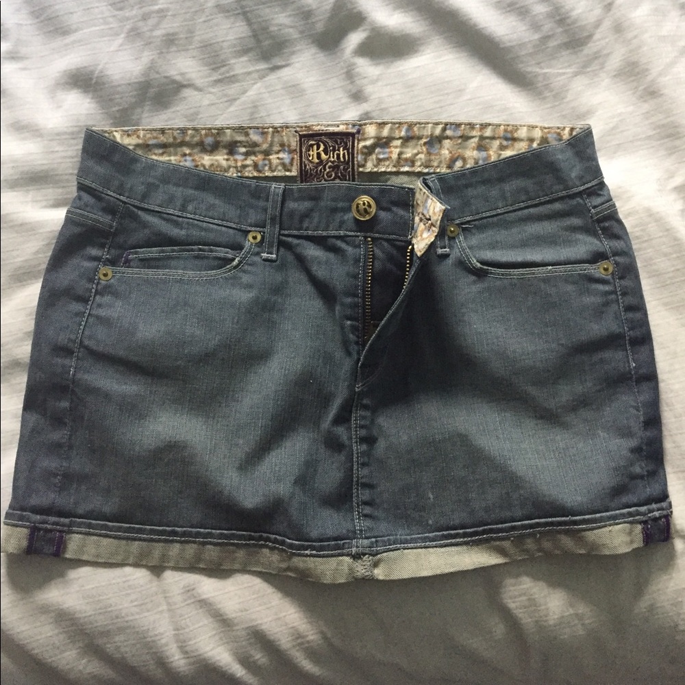 Rich & Skinny denim mini skirt size 27