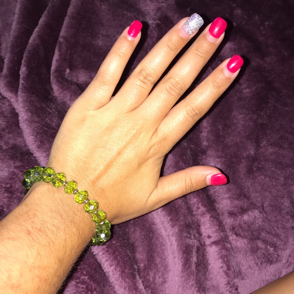 Sterling Green Expandable Bracelet