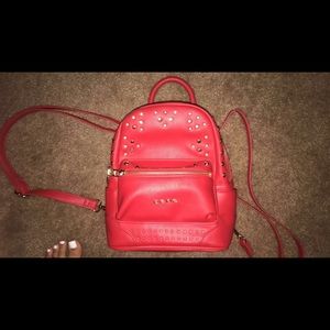 all red bebe jewel backpack