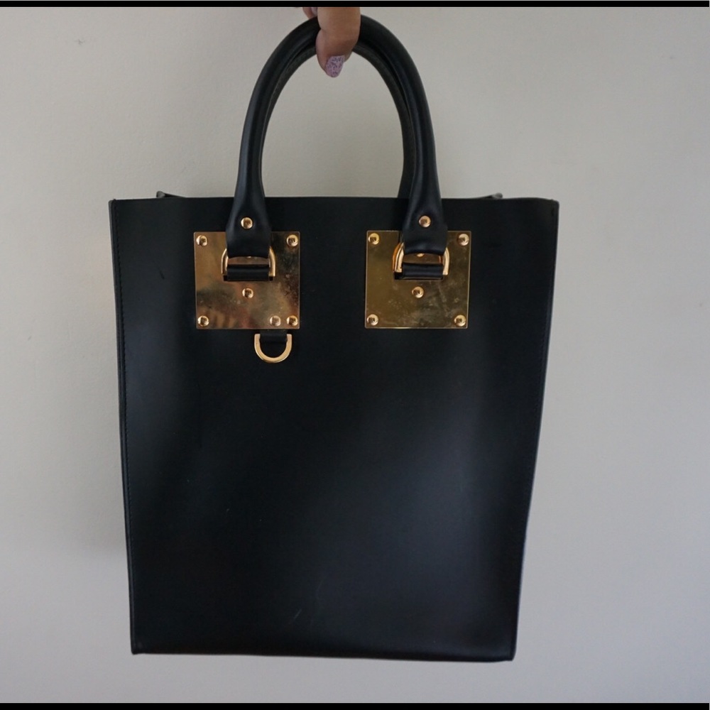 SOPHIE HULME black mini Albion tote bag