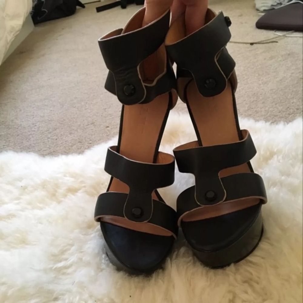 Black Strappy L.A.M.B Heels