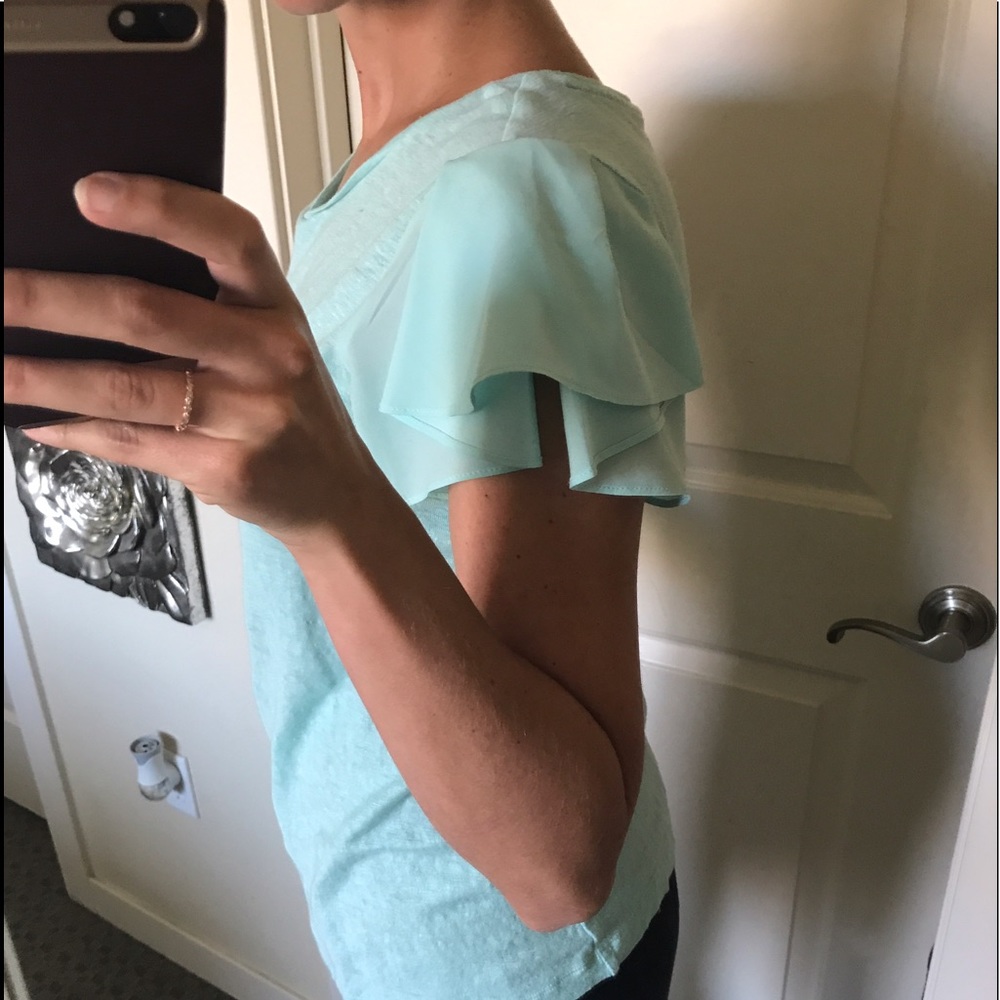 Teal banana republic top