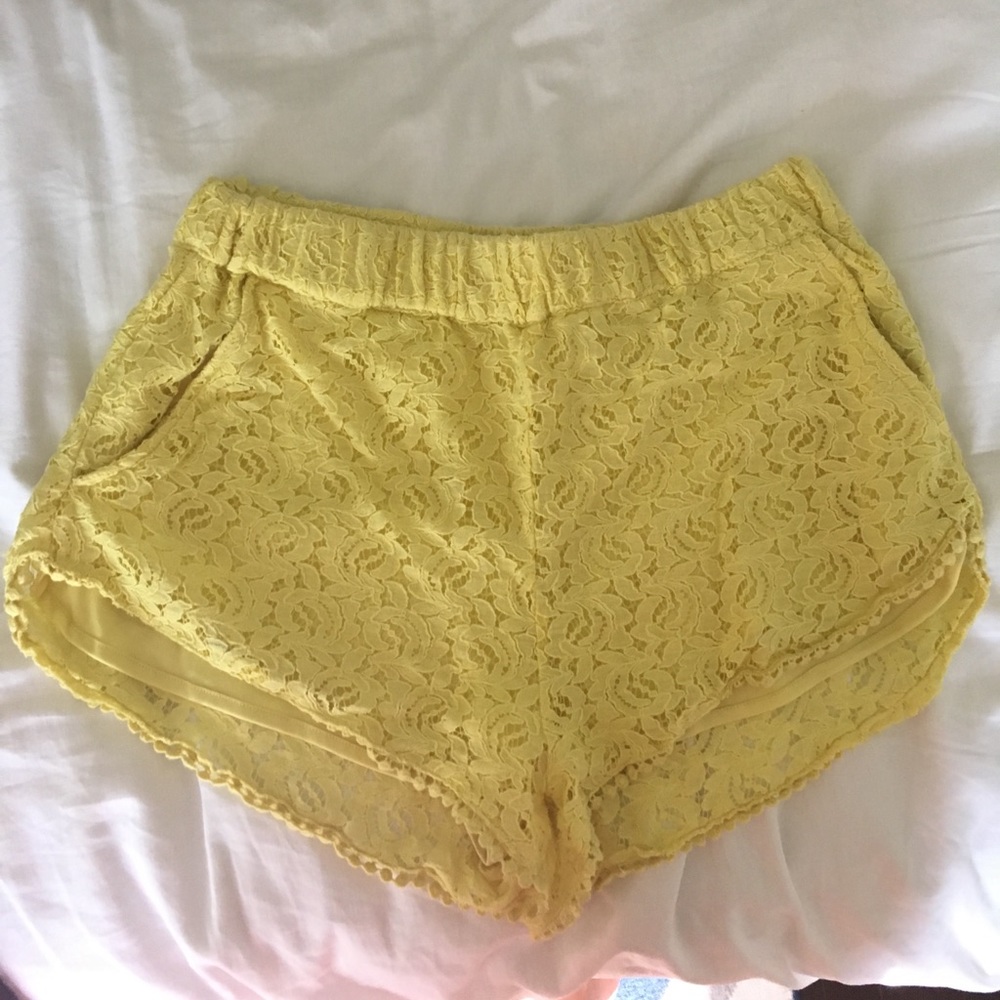 Yellow Zara Shorts
