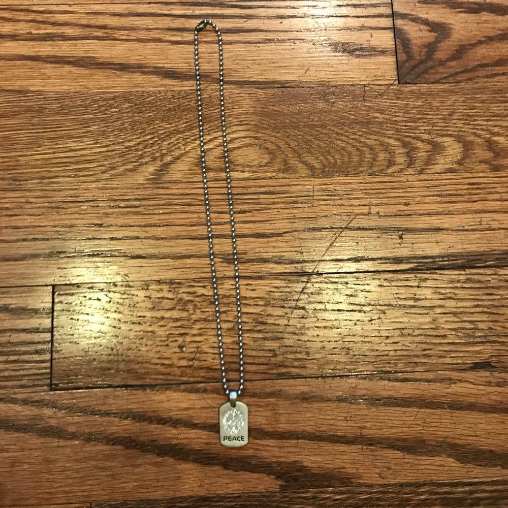 Undee Bandz Peace Rhinestone Necklace