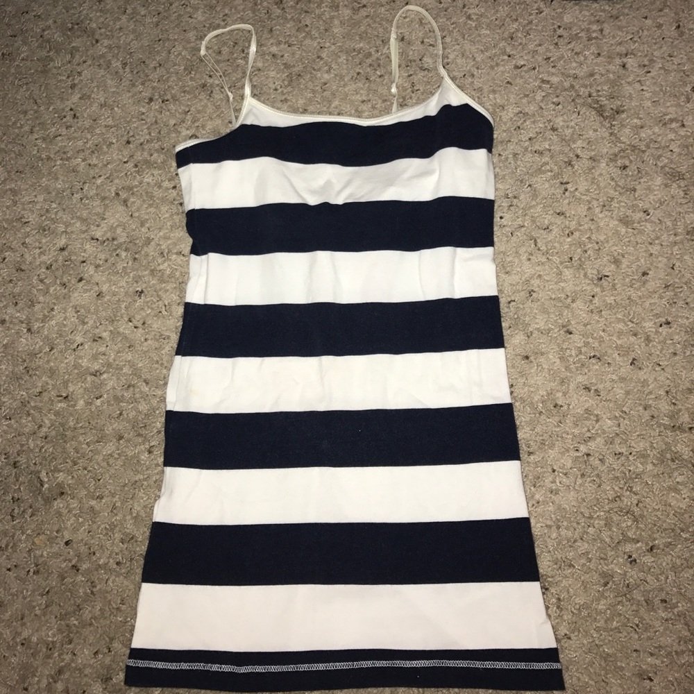 Navy blue striped tank