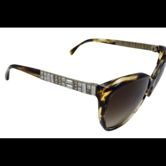 Chanel 5309 B CC Logo Crystal Cateye Sunglasses