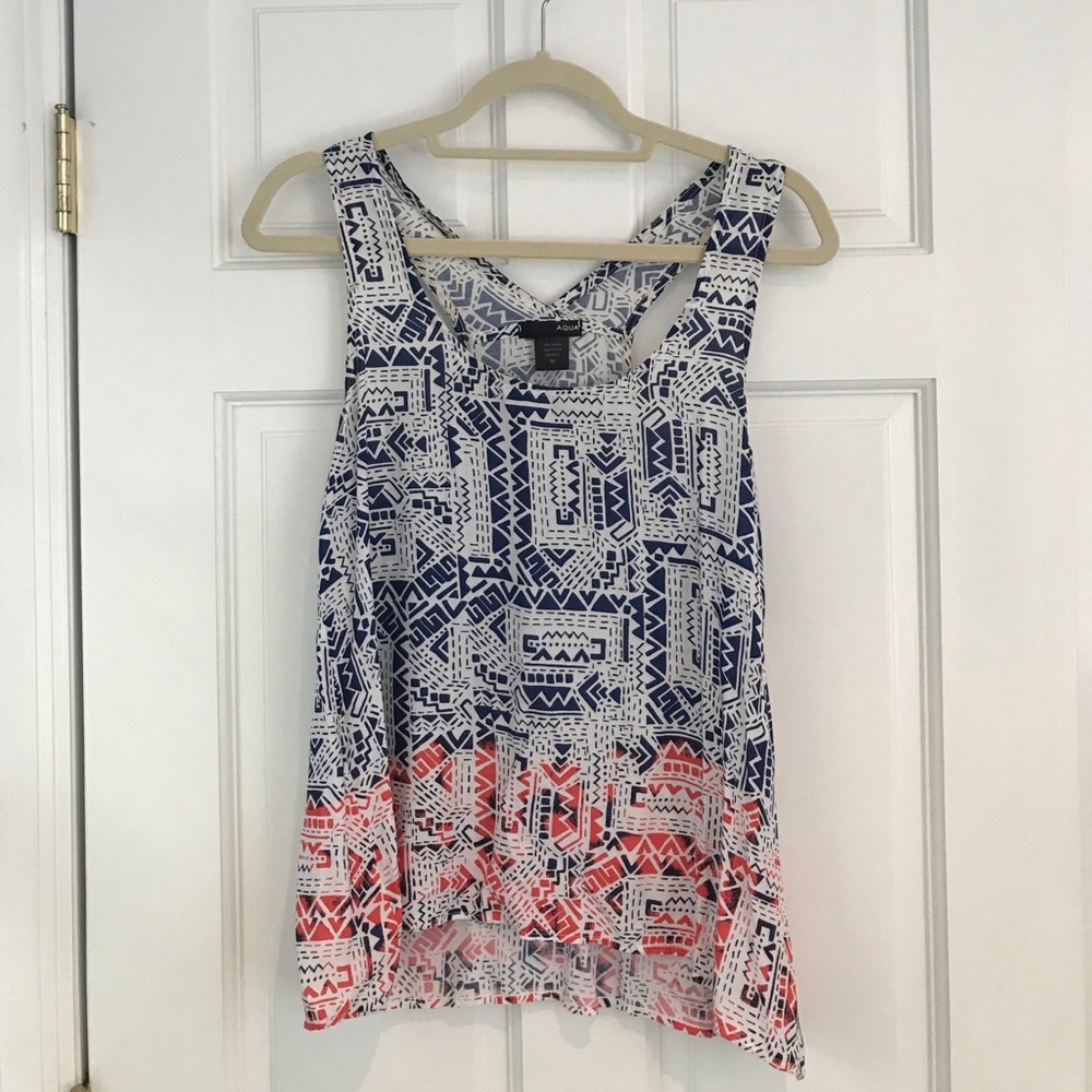 Aqua racerback tank top