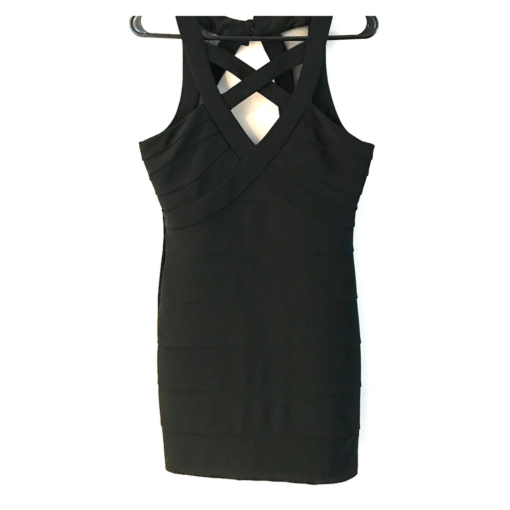 Black crisscross dress