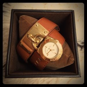 Michael Kors Leather Wrap Watch