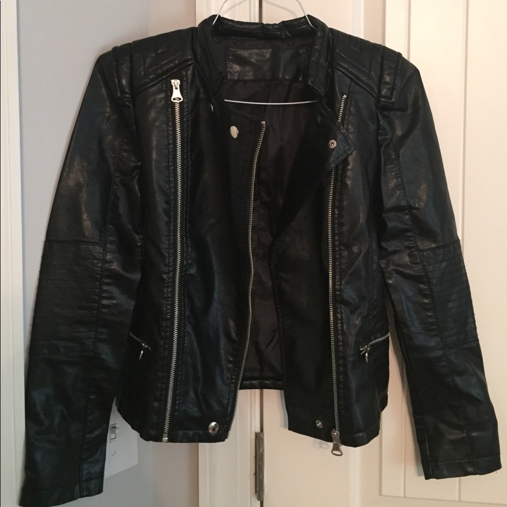 BRAND NEW Black Faux Leather Jacket