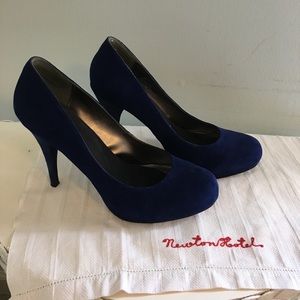 Steve Madden Royal Blue Suede Platforms