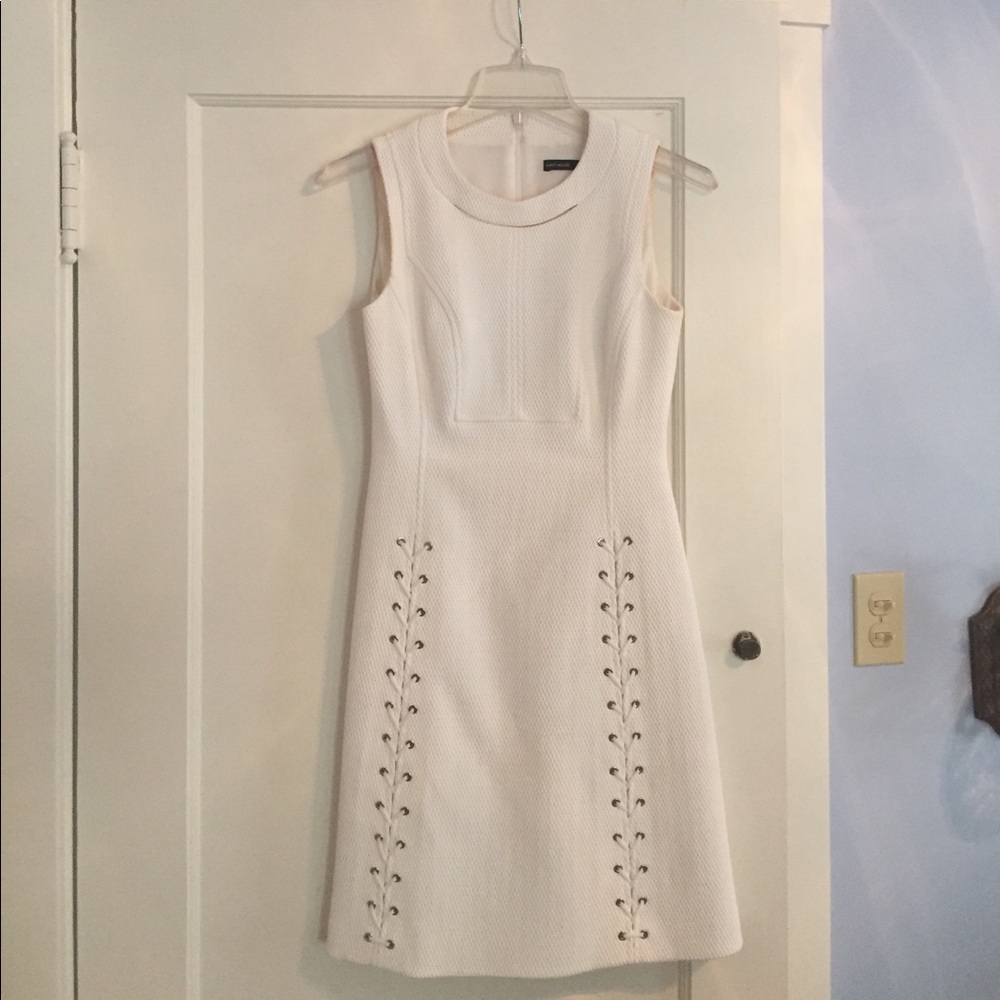 Karen Millen White Lace Up Dress